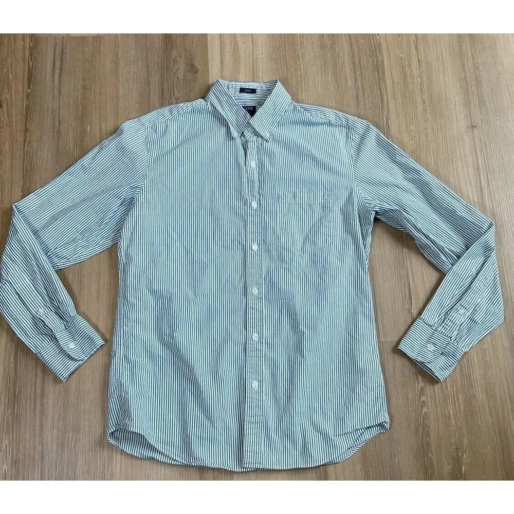 J Crew Mens Long Sleeve Button Down Shirts -‎ Set Of 2 - Medium